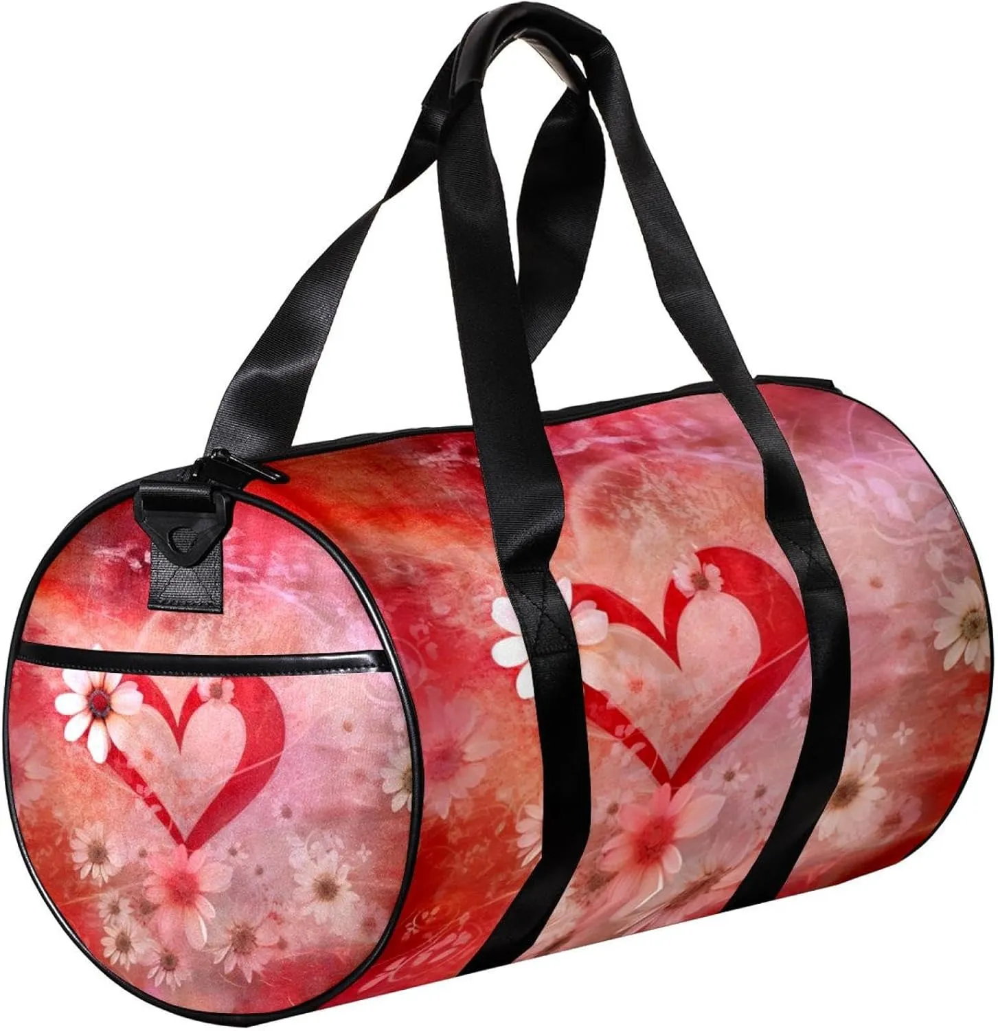 Gym Bags for Women,Duffle Bag for Travel,Valentines Day Love Rose Heart Flower,Gym Bag for Men