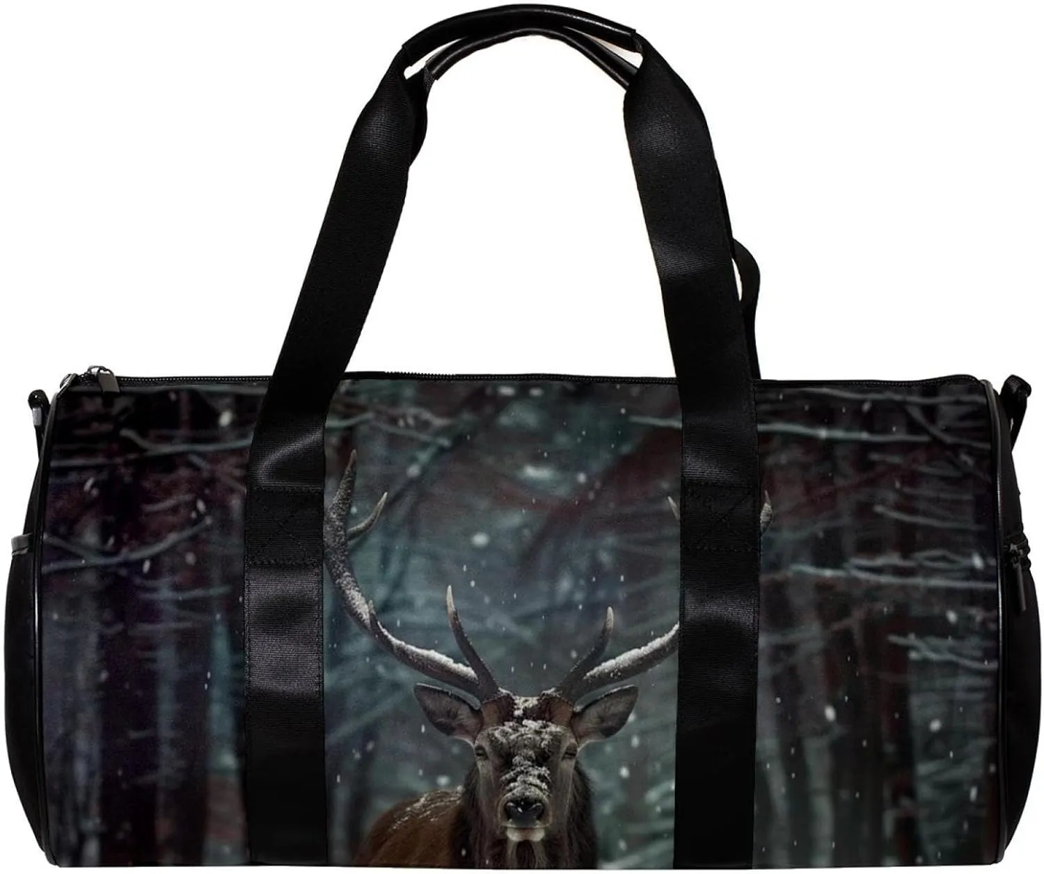 Gym Bags for Women,Duffle Bag for Travel,Wildlife Deer Winter Forest,Gym Bag for Men