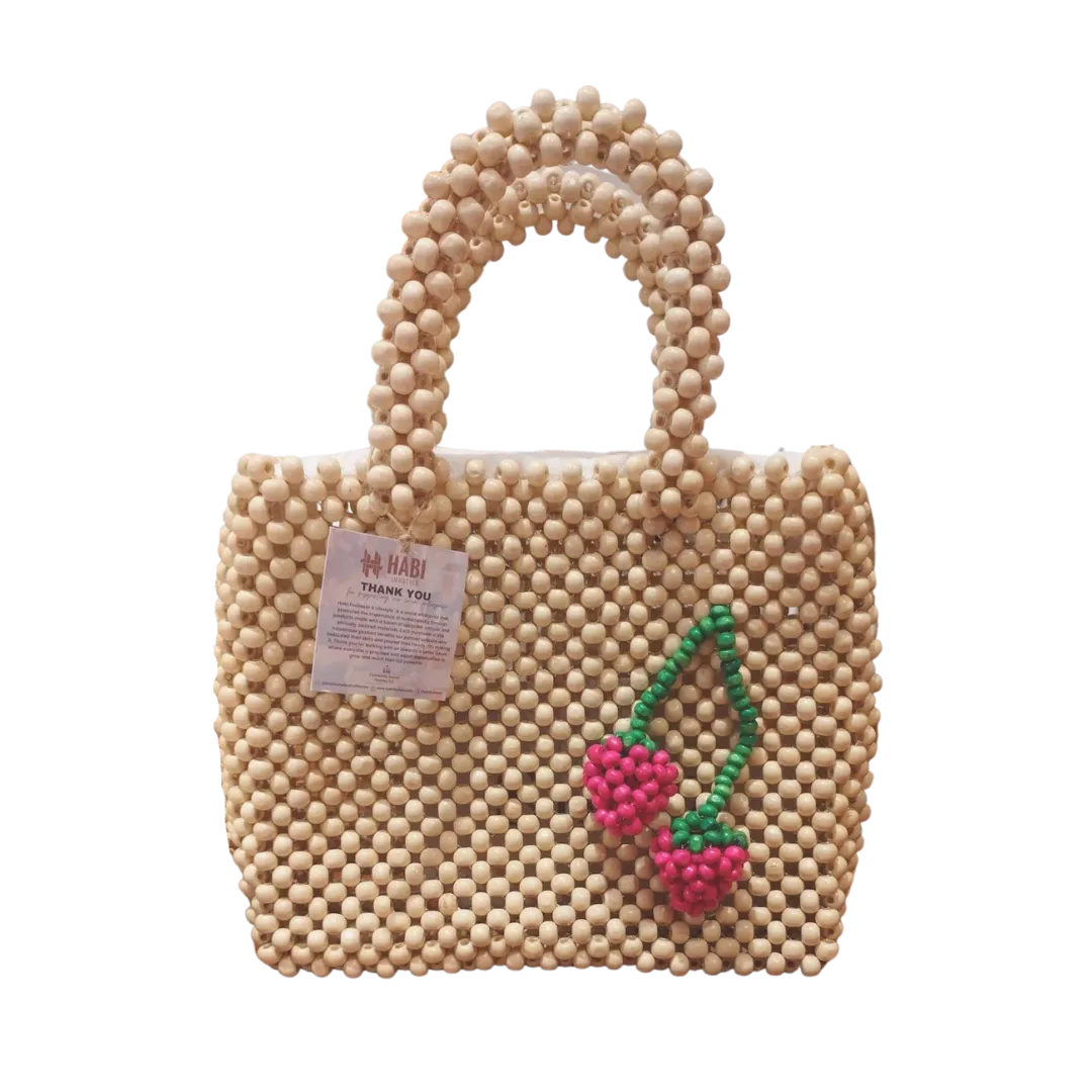 HABI Lifestyle Fruit Beaded Bag