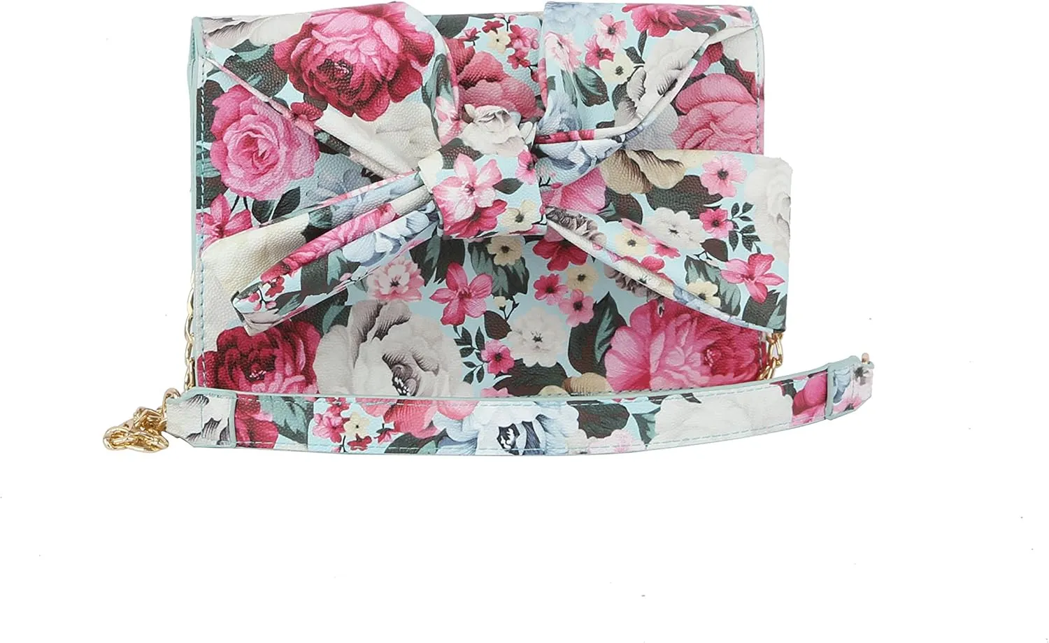 Handbag Republic Ribbon Bow Tie Shaped Clutch Crossbody Purses Sling Bags for Women Trendy (AFLOWER_LIGHT)