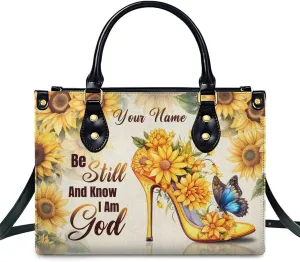 Handbags for Women - Personalized Leather Purse with Name Photo - Tote Bags for Mom Grandma - Custom Gifts Ideas for Her