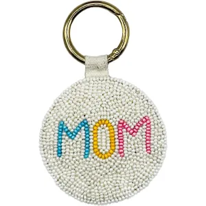 Handcrafted ‘MOM’ Beaded Keychain