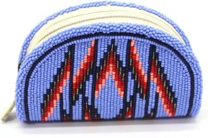 Handmade Beaded Coin Purse for Women, Seed Beads Coin Purse/Pouch, Native American Style, Beaded Coin Wallet for Storing Your Must-Have Essentials, Birthday Graduatiaon Gifts (Lavivia Purple)
