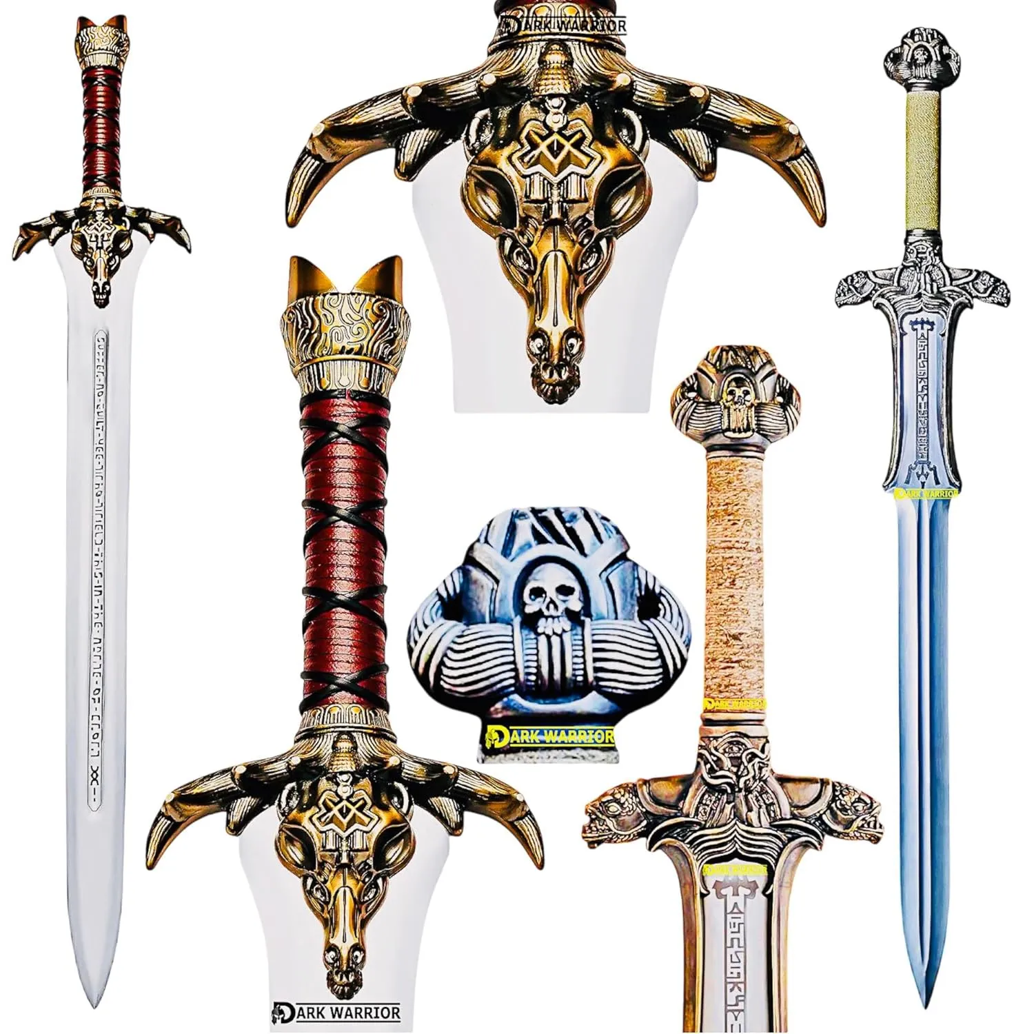 Handmade Conan Atlantean Sword 1095 Carbon Steel Brass Fittings, Brown with Leather Sheath Viking sword - dark- conan sword real viking