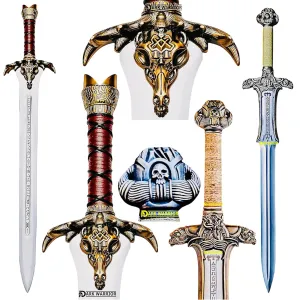 Handmade Conan Atlantean Sword 1095 Carbon Steel Brass Fittings, Brown with Leather Sheath Viking sword - dark- conan sword real viking
