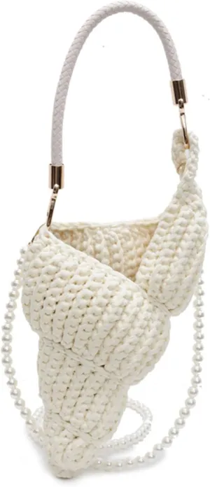 Handwoven Fashion Conch Bag for Women, Travel Necessary Shoulder Hand Bag, Lightweight Portable Crossbody Bag with Strap