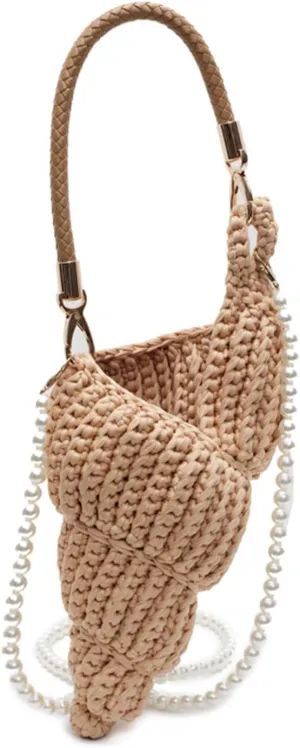 Handwoven Fashion Conch Bag for Women, Travel Necessary Shoulder Hand Bag, Lightweight Portable Crossbody Bag with Strap