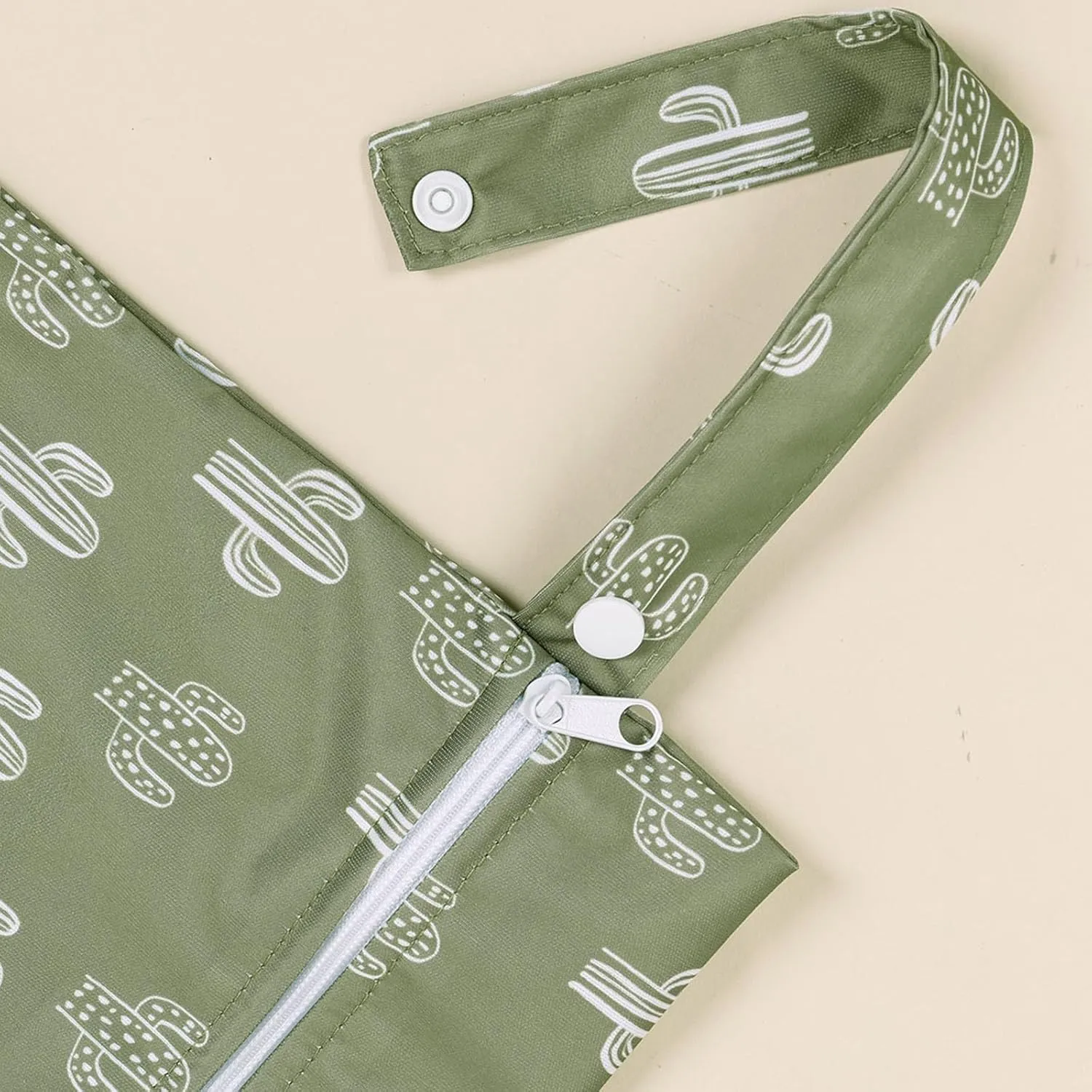 HappyFlute 2pcs Waterproof Bag Set - Cactus & Animal Pattern Wet/Dry Bag for Towels, Diapers, Swim, Beach, Gym - 10.2x14.4 inches