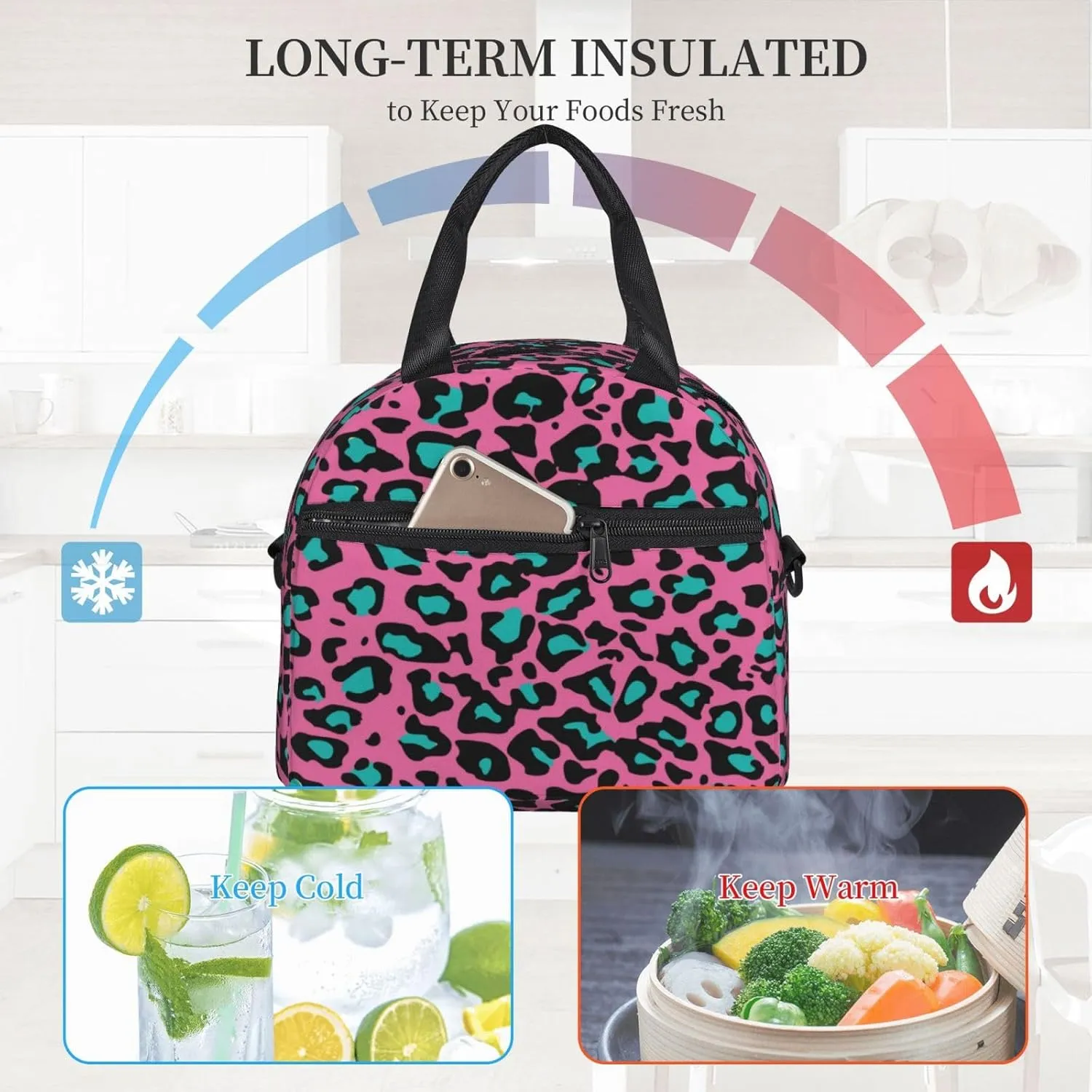 Heart Anatomy,Insulated Reusable Lunch Bag with Adjustable Shoulder Strap for Adults,Medical Structure of The Heart Anatomy,Leakproof Office Picnic Hiking Beach Tote Bag,Red,9x5x7.8in
