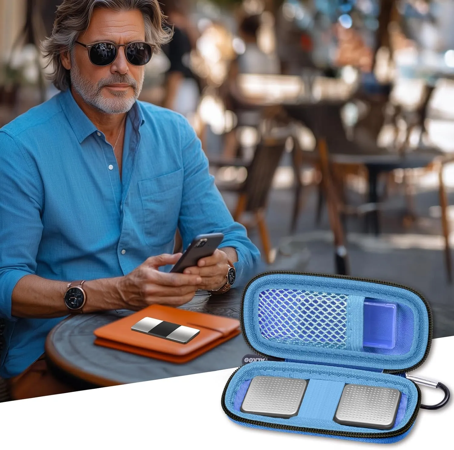 Heart Monitor Case Compatible with AliveCor Kardia Mobile ECG/for KardiaMobile 6L for Apple and Android Device - CASE ONLY (Dark Blue)