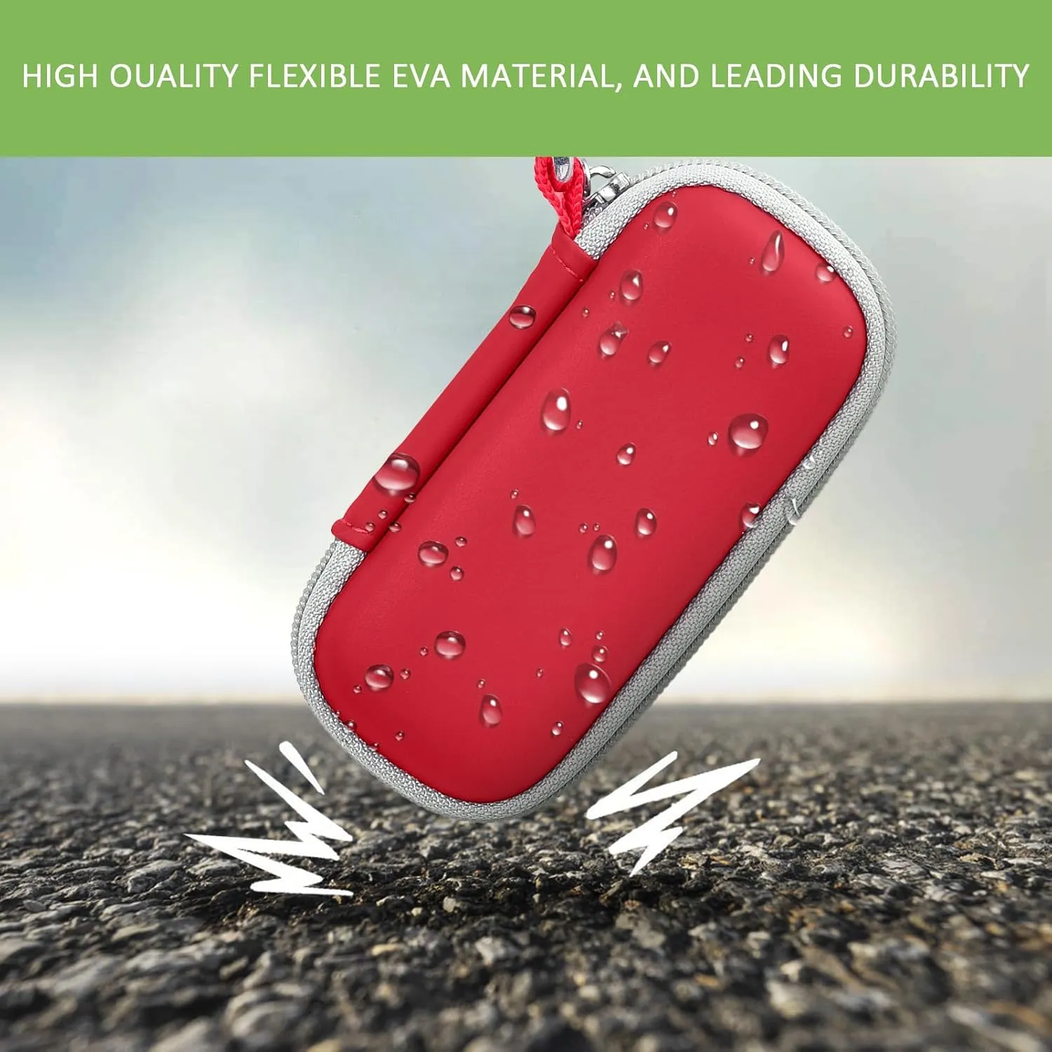 Heart Monitor Case Compatible with AliveCor Kardia Mobile ECG/for KardiaMobile 6L for Apple and Android Device - CASE ONLY (Red)