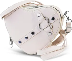 Heart Shaped Bag, PU Leather Small Crossbody Bags Heart Shaped Crossbody Purse, Heart Purse Mini Crossbody Bag