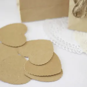 Heart Shaped Kraft Tags - 12pcs