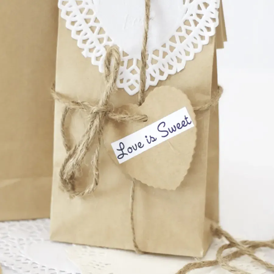Heart Shaped Kraft Tags - 12pcs