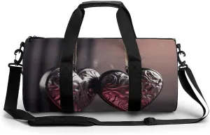 Heart Shaped Necklace Gym Bag Sport Gym Tote Bag Lightweight Duffle Bag Carry On Weekender Bags for Women Men