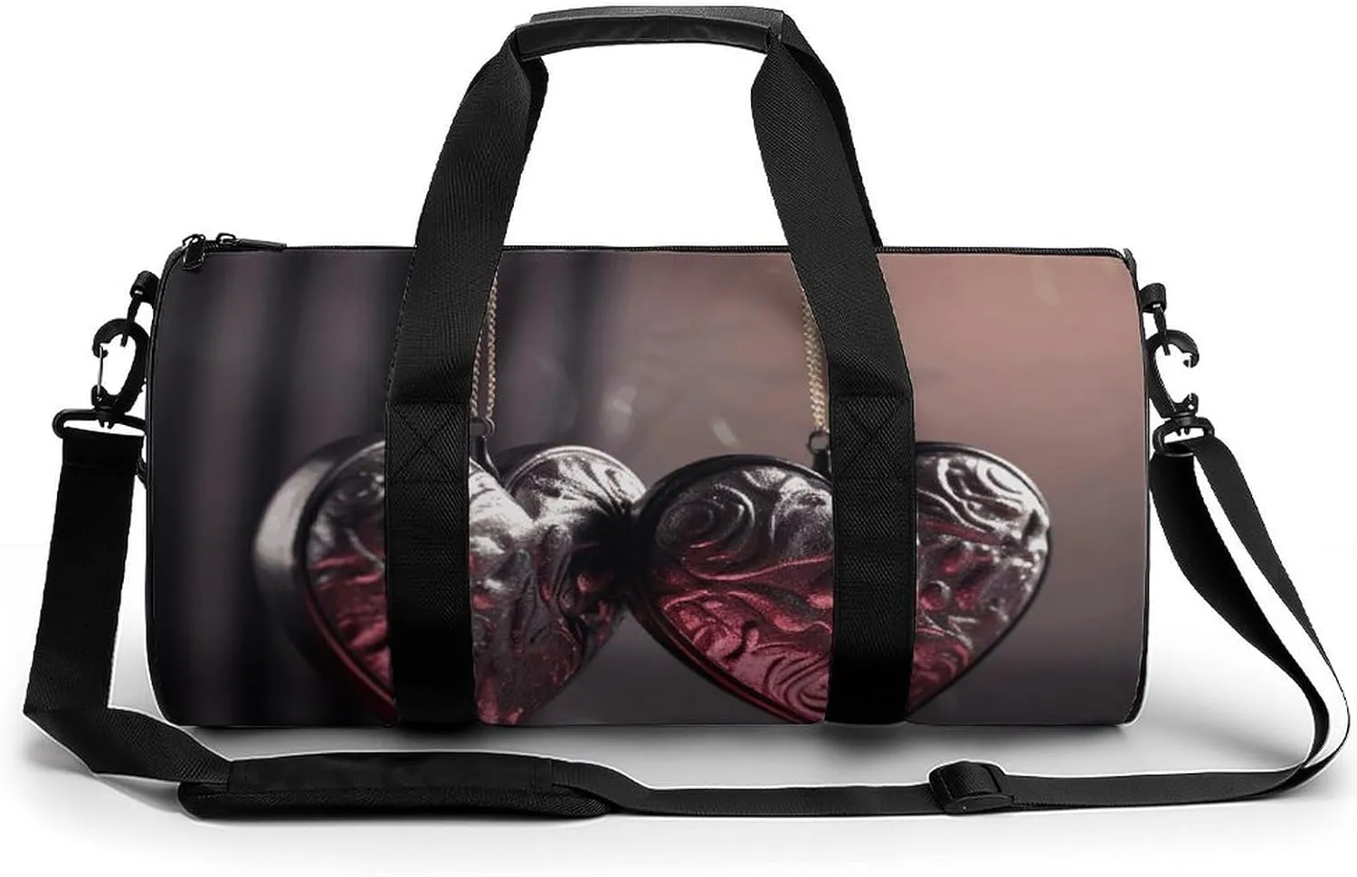 Heart Shaped Necklace Gym Bag Sport Gym Tote Bag Lightweight Duffle Bag Carry On Weekender Bags for Women Men