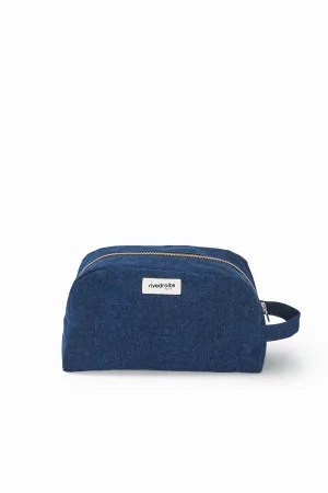Hermel the toiletry bag - Upcycled Raw Denim