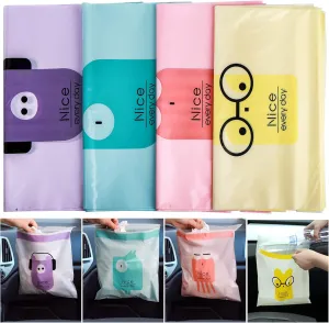 Hiceeden 120pcs Car Trash Bag, Stick-on Disposable Trash Bag, Leakproof Vomit Bags for Car, Kitchen, Travel, Camping, Bedroom, Study Room, Office