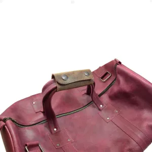 Hide & Drink, Handle Grip Replacement for Luggage Bags, Travel Accessories, Full Grain Leather, Handmade, Bourbon Brown