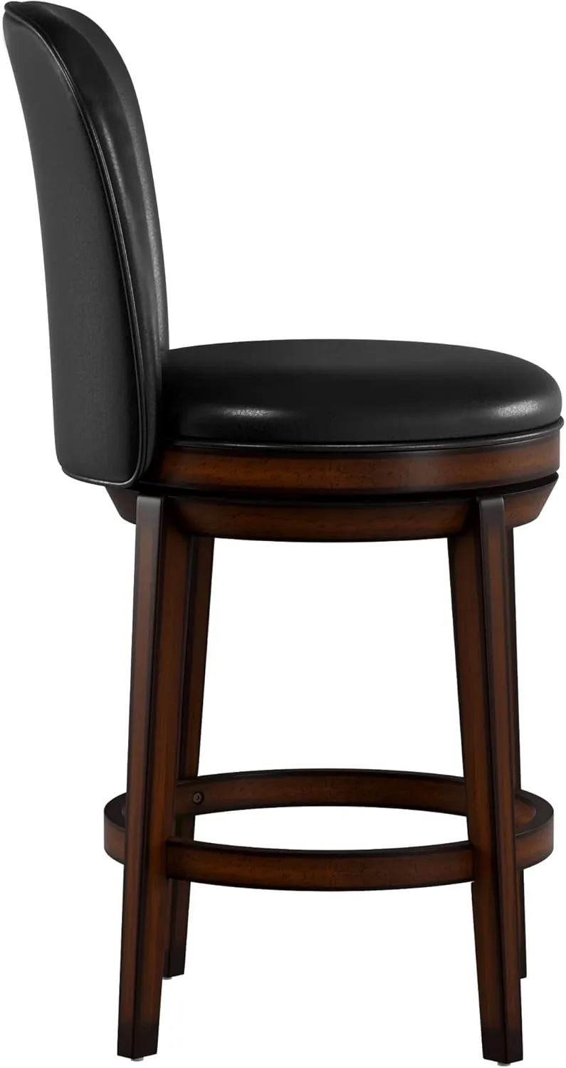 Hillsdale Victoria Swivel Bar Stool, Counter Height, Dark Chestnut