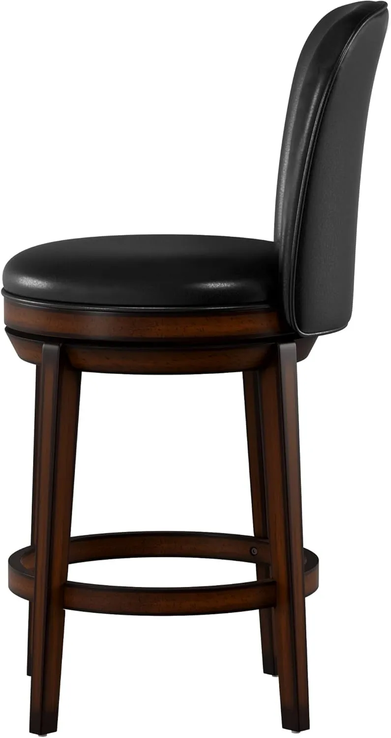 Hillsdale Victoria Swivel Bar Stool, Counter Height, Dark Chestnut