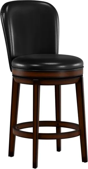 Hillsdale Victoria Swivel Bar Stool, Counter Height, Dark Chestnut
