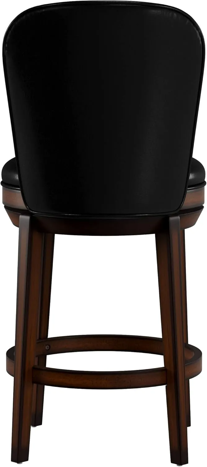 Hillsdale Victoria Swivel Bar Stool, Counter Height, Dark Chestnut