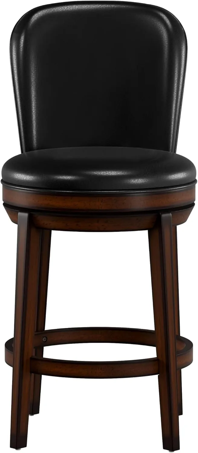 Hillsdale Victoria Swivel Bar Stool, Counter Height, Dark Chestnut