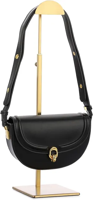 Hipiwe Purse Display Stand with Adjustable Height Gold Metal Handbag Rack Handbag Stand Holder Tabletop Single Hanging Hook Bag Stand for Handbag Purse (1 Pack)
