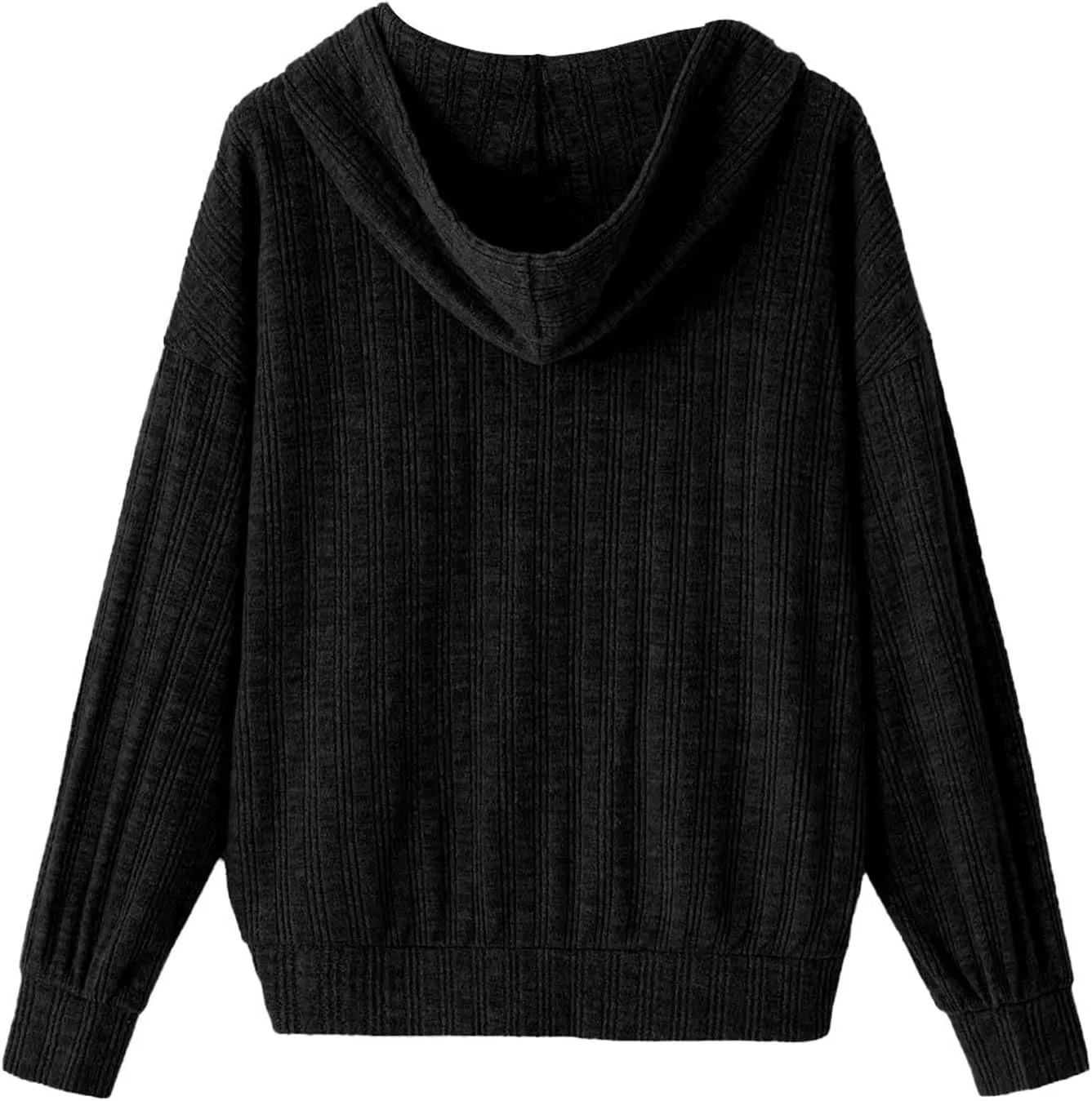 Hoodies Pullover Tops for Women Fashion Drawstring Long Sleeve Sweatshirt with Pockets Casual Solid Color Sweatshirts