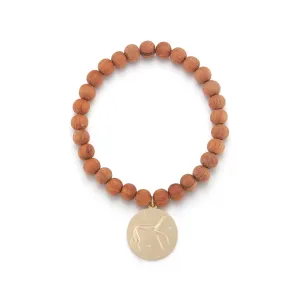 Hound Wood Bead Charm Bracelet