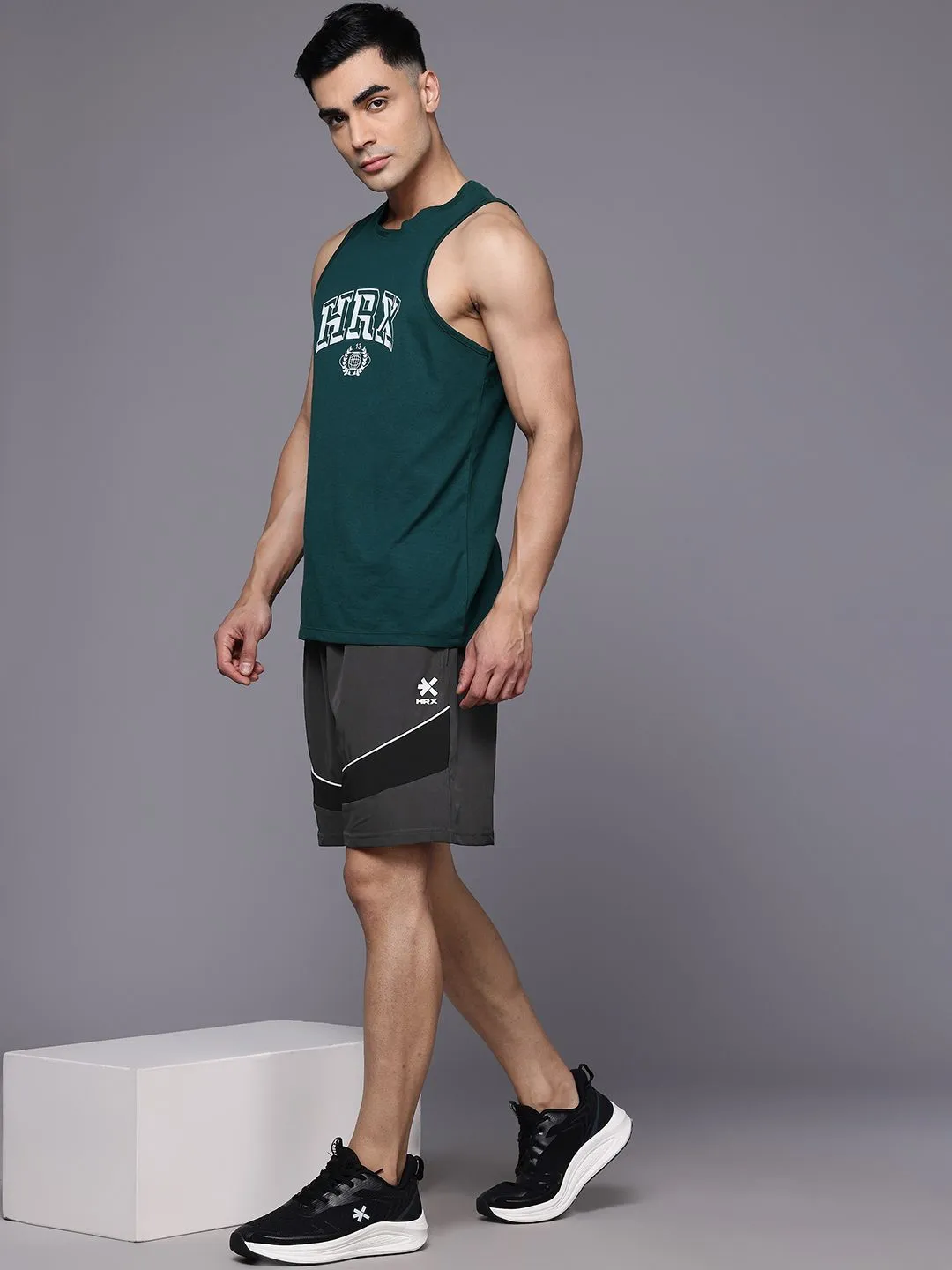 HRX by Hrithik Roshan Men Striped Detail Casual Shorts