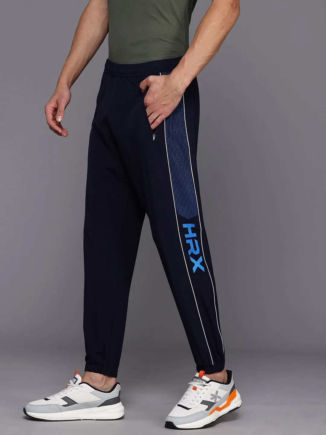 HRX by Hrithik Roshan Men Striped Detail Training Track Pants