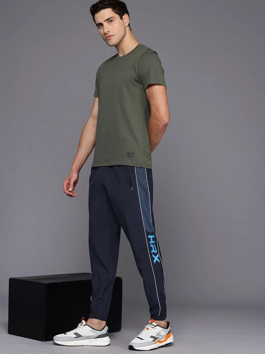 HRX by Hrithik Roshan Men Striped Detail Training Track Pants