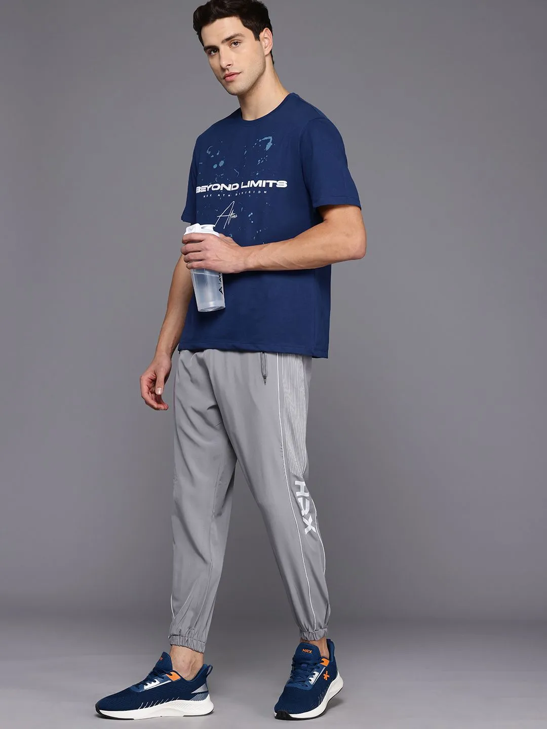 HRX by Hrithik Roshan Men Striped Detail Training Track Pants