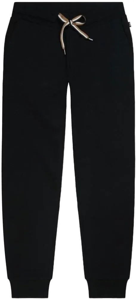 Hugo Boss Men's C Larsen 300 Black Cotton Track Pants with Cuff Bottoms (US, Alpha, X-Large, Regular, Regular, Black)