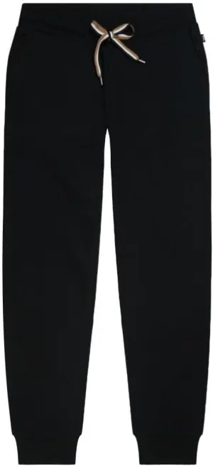 Hugo Boss Men's C Larsen 300 Black Cotton Track Pants with Cuff Bottoms (US, Alpha, X-Large, Regular, Regular, Black)