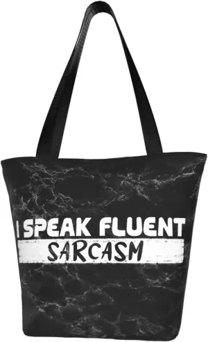 I Speak Fluent Sarcasm Fashion Shoulder Bag Large Capacity For Man Or Woman