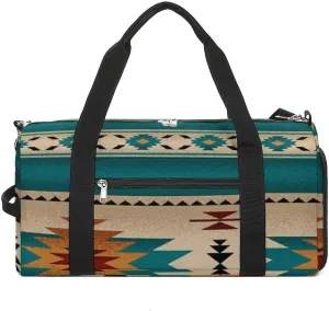 Indiana Western Southwest Naive Aztec Green Pattern A Fitness Bag with Large Storage Space Is Suitable for Portable Outdoor Use