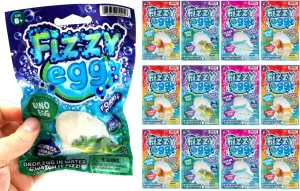 JA-RU Fizzy Egg Surprise Toys (12 Eggs) w/Surprise Mystery Dinosaur & Sea Animal Toy. Like Kids Bath Bombs. Fun Shower & Bath Toys for Boys & Girls. Bathbombs Easter Egg Basket Toy. 5505-12p
