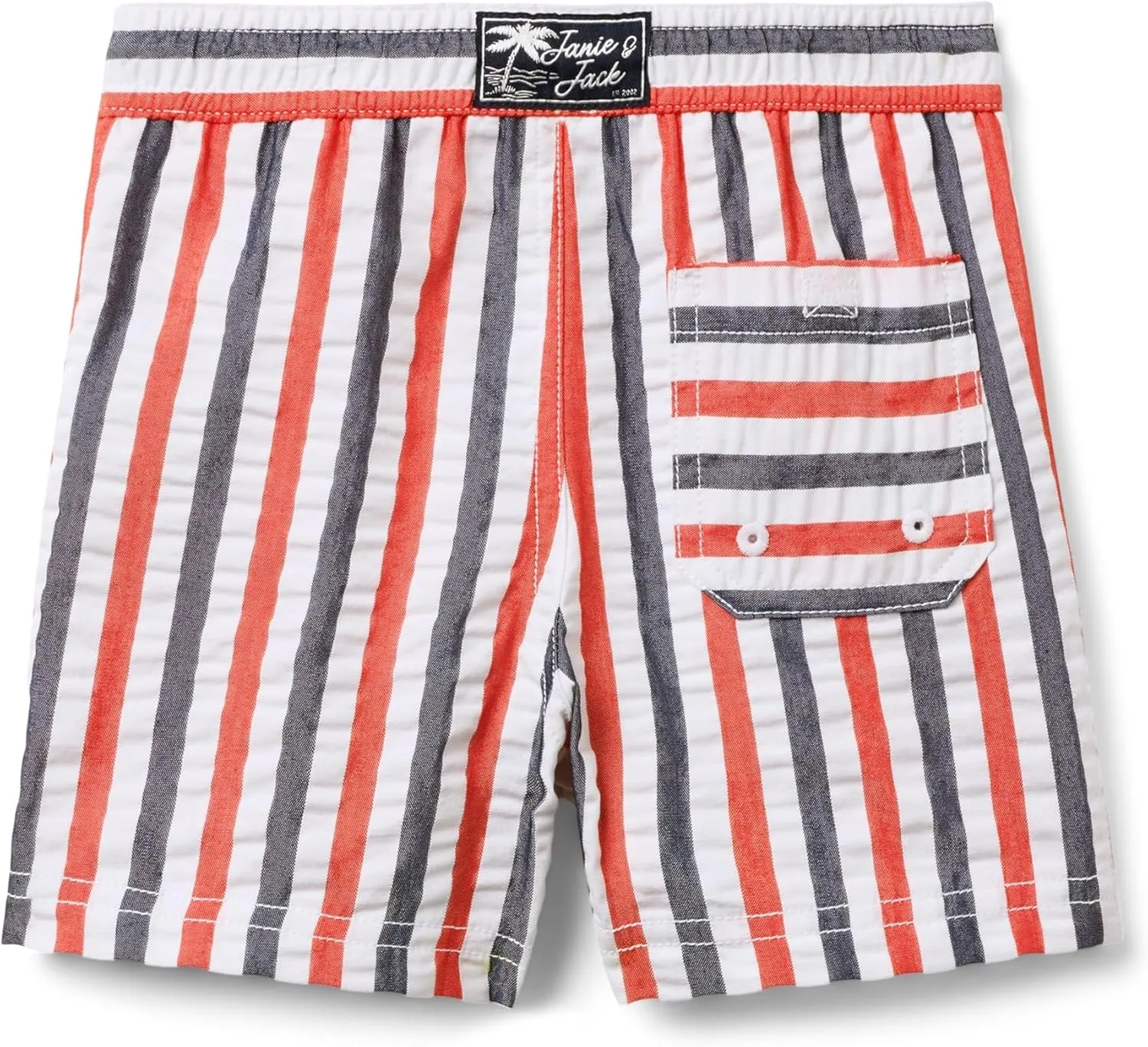 Janie and Jack Boys Seersucker Swim Trunk (Toddler/Little Big Kid)