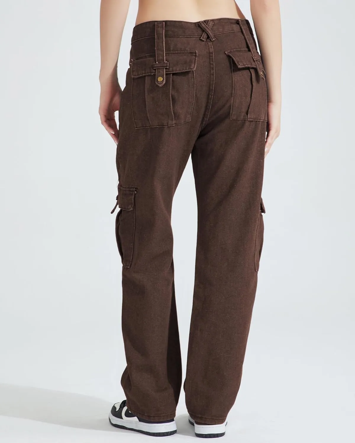 Jeans for Women Baggy Cargo Pants Men Y2K Parachute Pants with Pockets