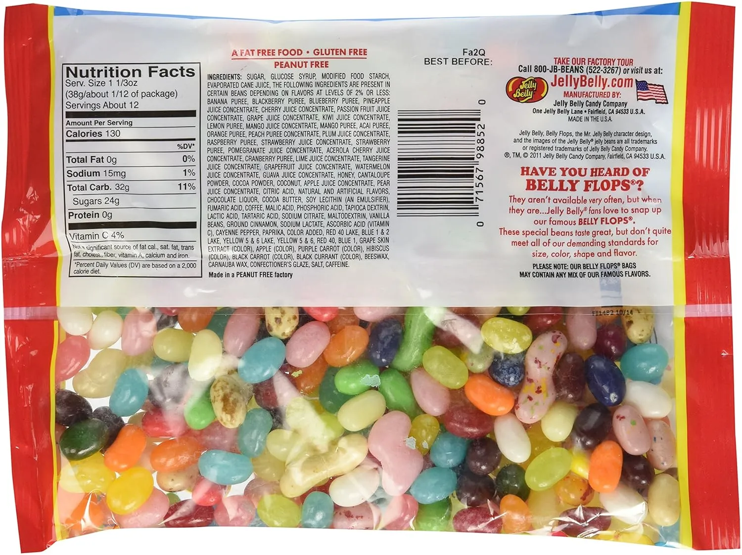 Jelly Belly, Belly Flops (1 Pound Bags) 2 Pack