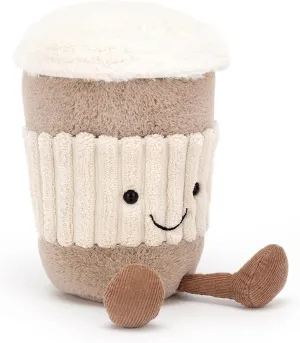 Jellycat Amuseables Coffee-to-Go Stuffed Toy, 6 inches - Drink Plush - Fun Gift Idea