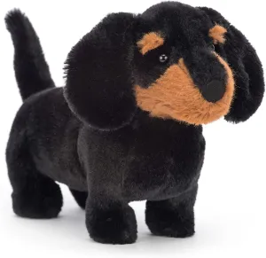 Jellycat Freddie Sausage Dachshund Wiener Dog Stuffed Animal, Small 7 inches - Dogs & Puppies Plush Toy - Classic Children's Gift