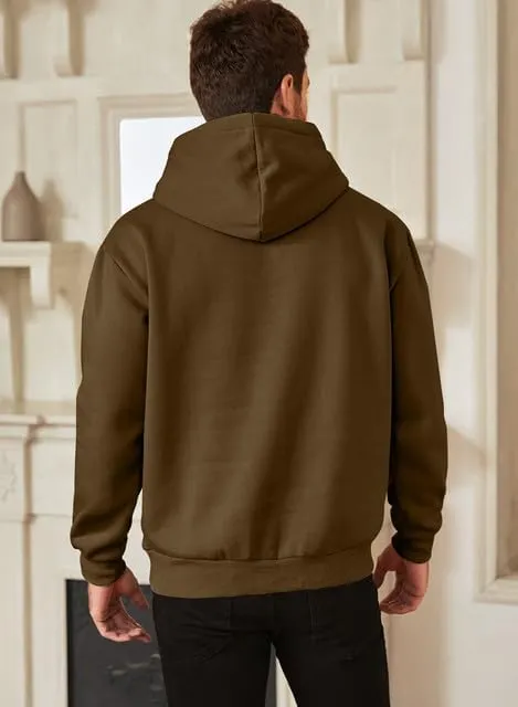 JMIERR Mens Casual Cotton Hooded Collar Drawstring Hoodies Pullover Sweatshirts Casual Long Sleeve Shirts