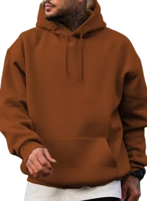 JMIERR Mens Casual Cotton Hooded Collar Drawstring Hoodies Pullover Sweatshirts Casual Long Sleeve Shirts