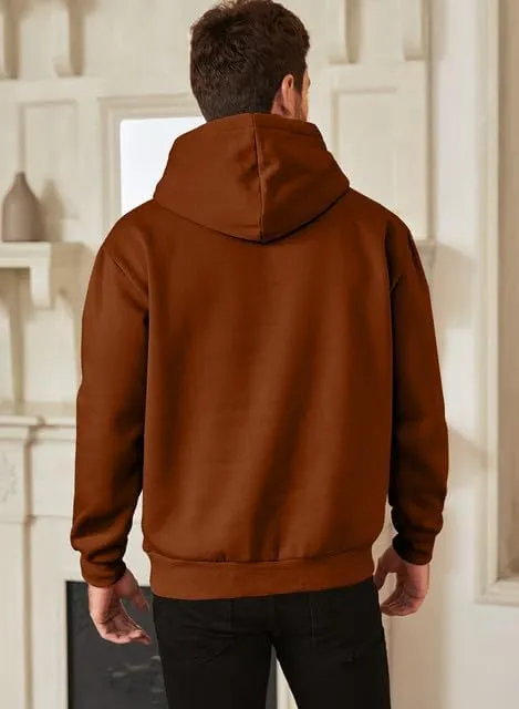 JMIERR Mens Casual Cotton Hooded Collar Drawstring Hoodies Pullover Sweatshirts Casual Long Sleeve Shirts