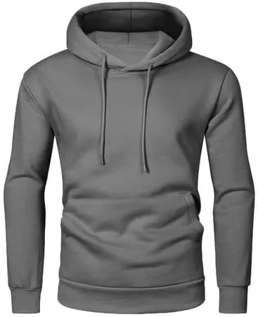 JMIERR Mens Casual Cotton Hooded Collar Drawstring Hoodies Pullover Sweatshirts Casual Long Sleeve Shirts