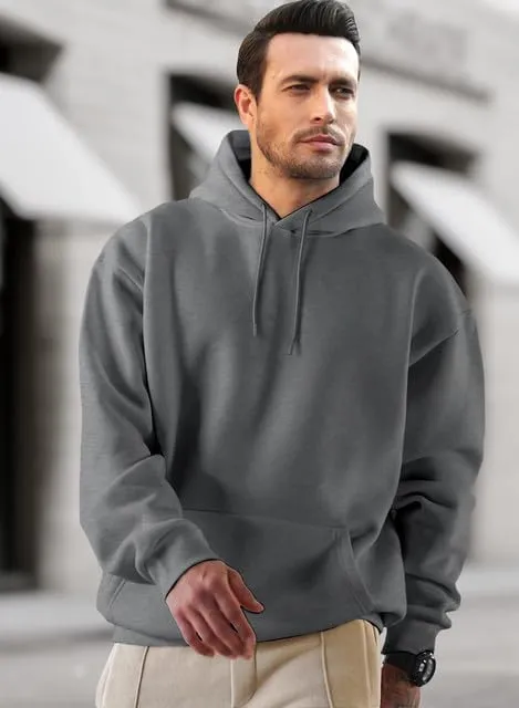 JMIERR Mens Casual Cotton Hooded Collar Drawstring Hoodies Pullover Sweatshirts Casual Long Sleeve Shirts